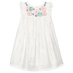 Billieblush Designer Iridescent Satin Girls White Dress Size 6 Jean + Hadley NYC